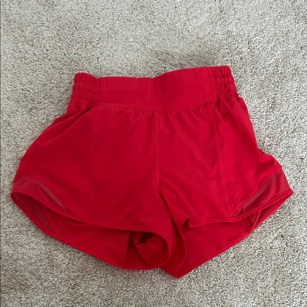 lululemon athletica Vibrant Red/pink Athletic Shorts